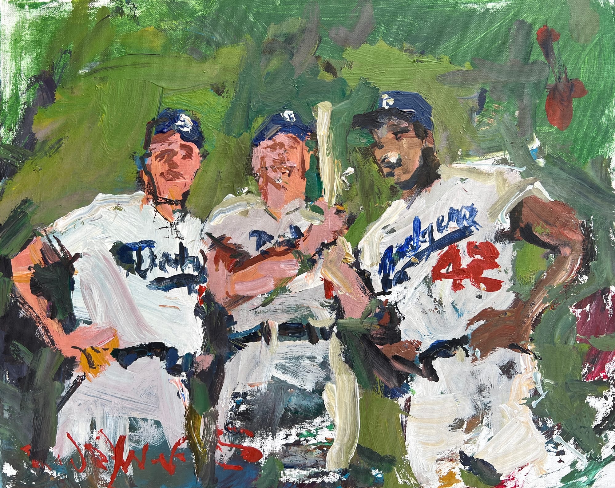 Handmade baseball artwork