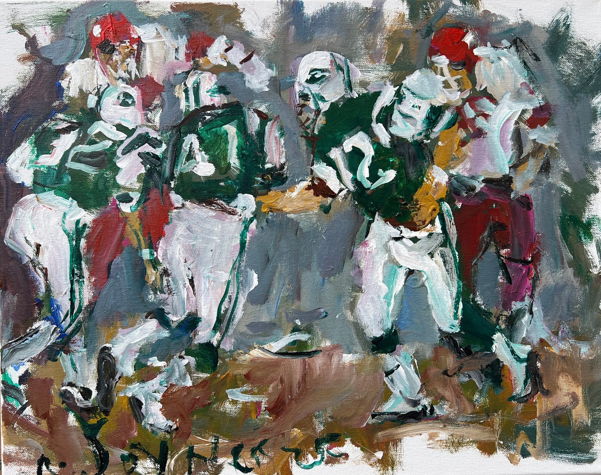 Original Abstract American Football Paintings