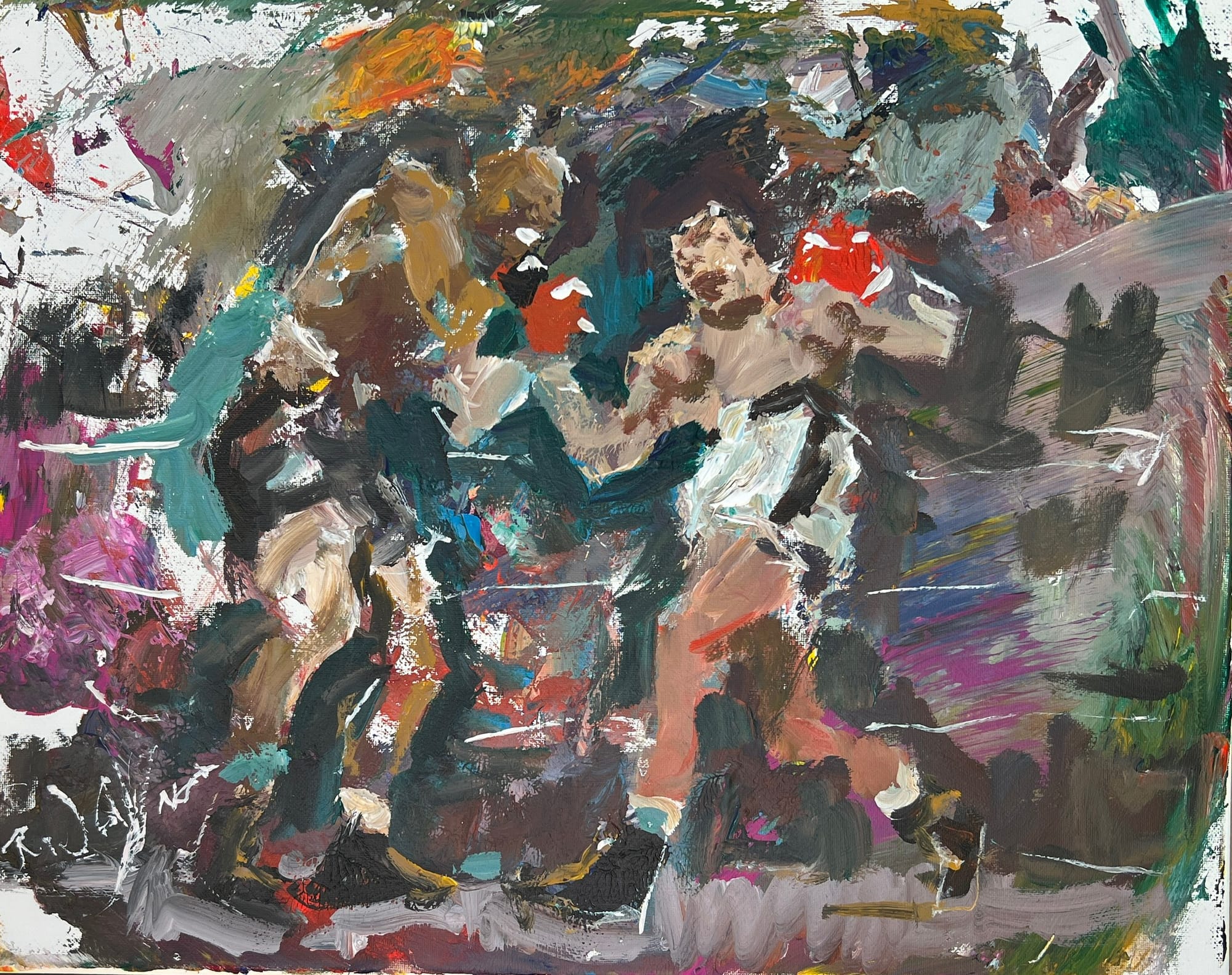 Abstract boxing art - Rocky Marciano