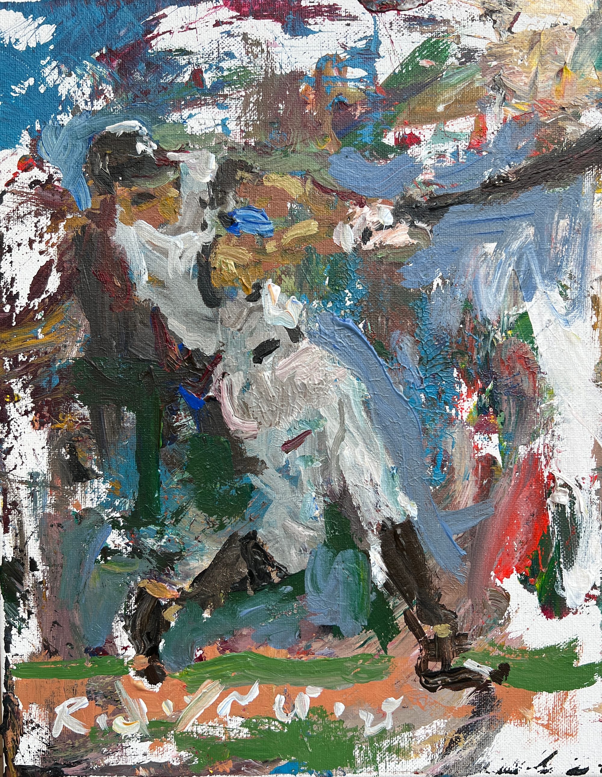 Original Abstract Baseball Paintings - Aaron Judge