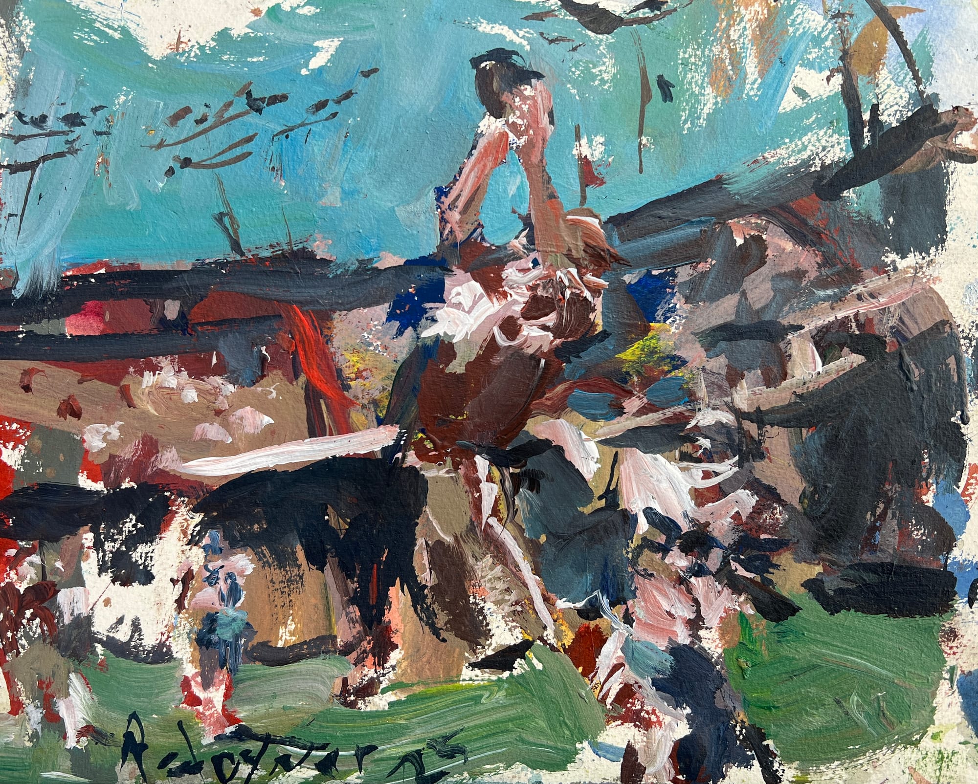 Mixed media NFL football art