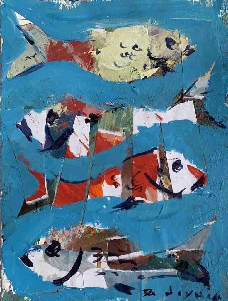 Abstract Painting Ideas with fish
