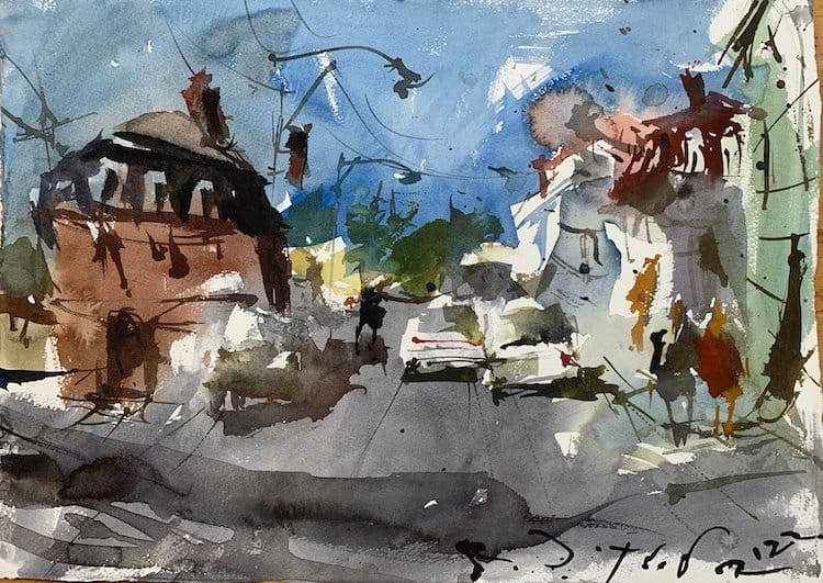 How-to-Paint-an-Abstract-Watercolor-Urban-Landscape Abstract Painting Tips For Watercolor Landscapes