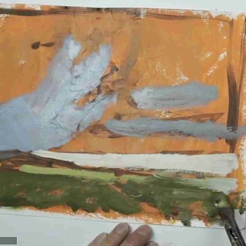 acrylic landscape painting step-by-step guide