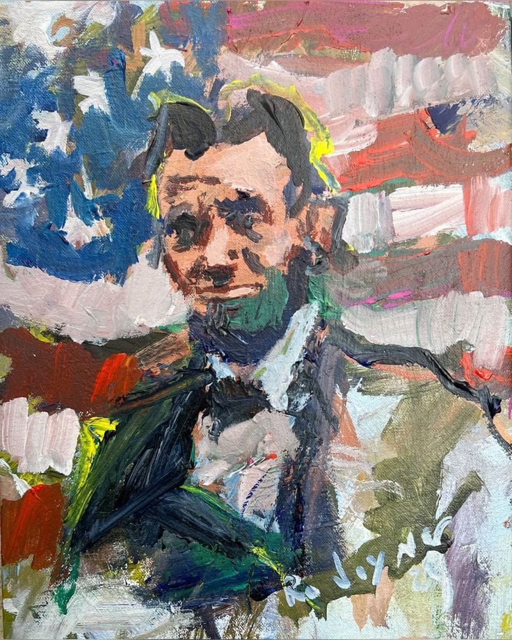 Abstract Abe Lincoln portrait by Robert Joyner