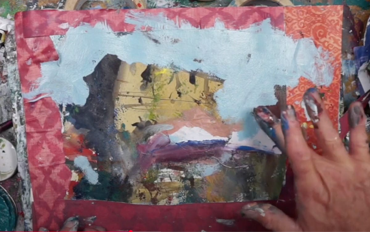 Couldn't resist myself, I snuck in a little finger painting, too