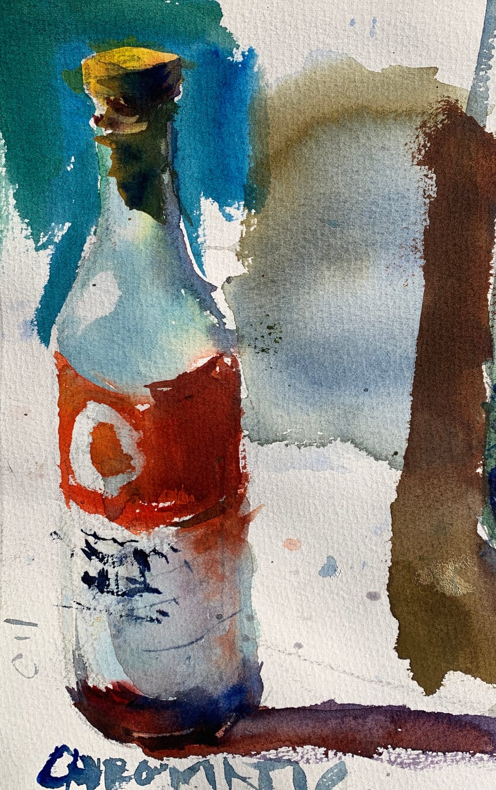 Bright and colorful watercolor painting