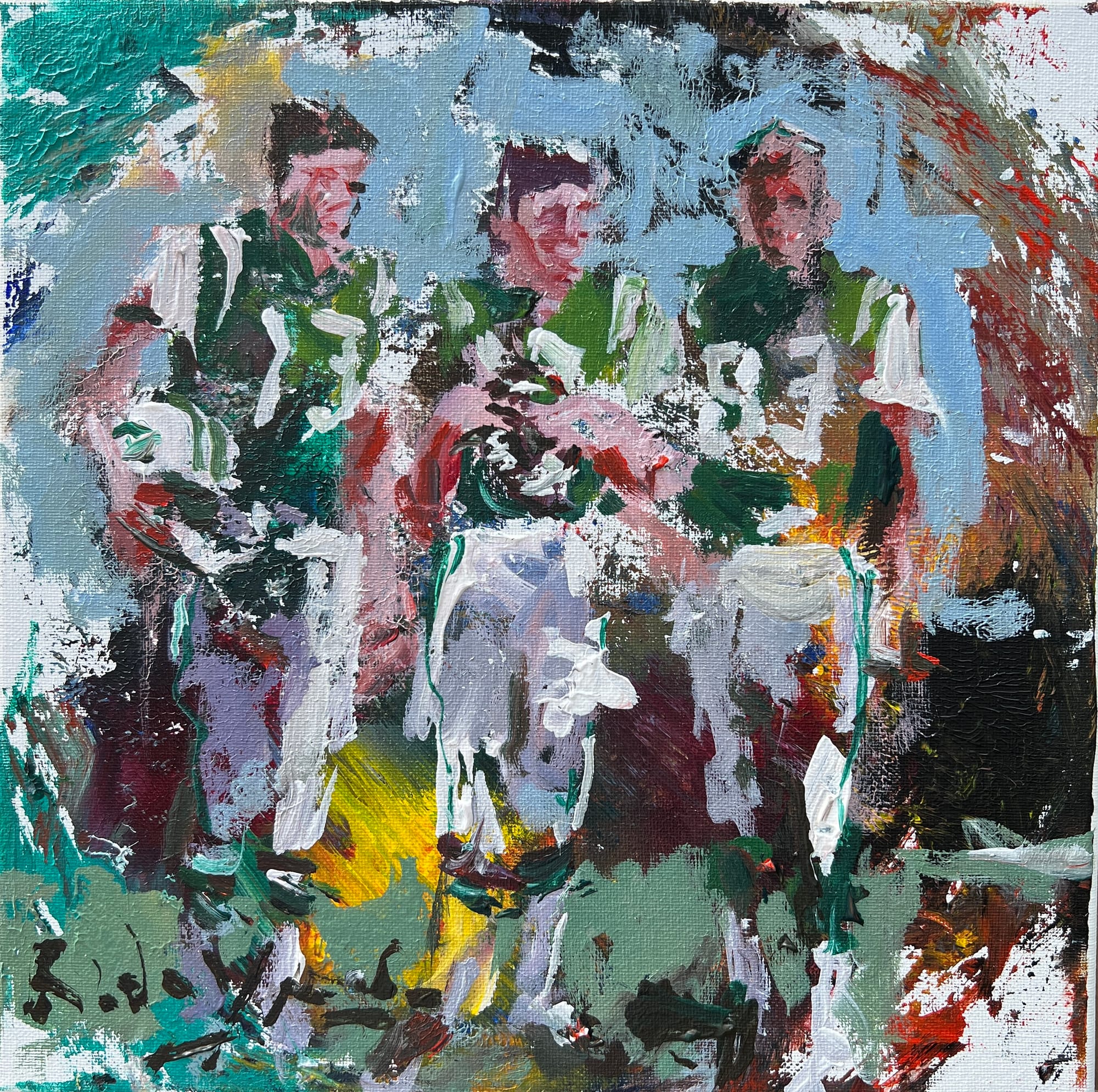 New York Jets art collection showing original paintings and available prints