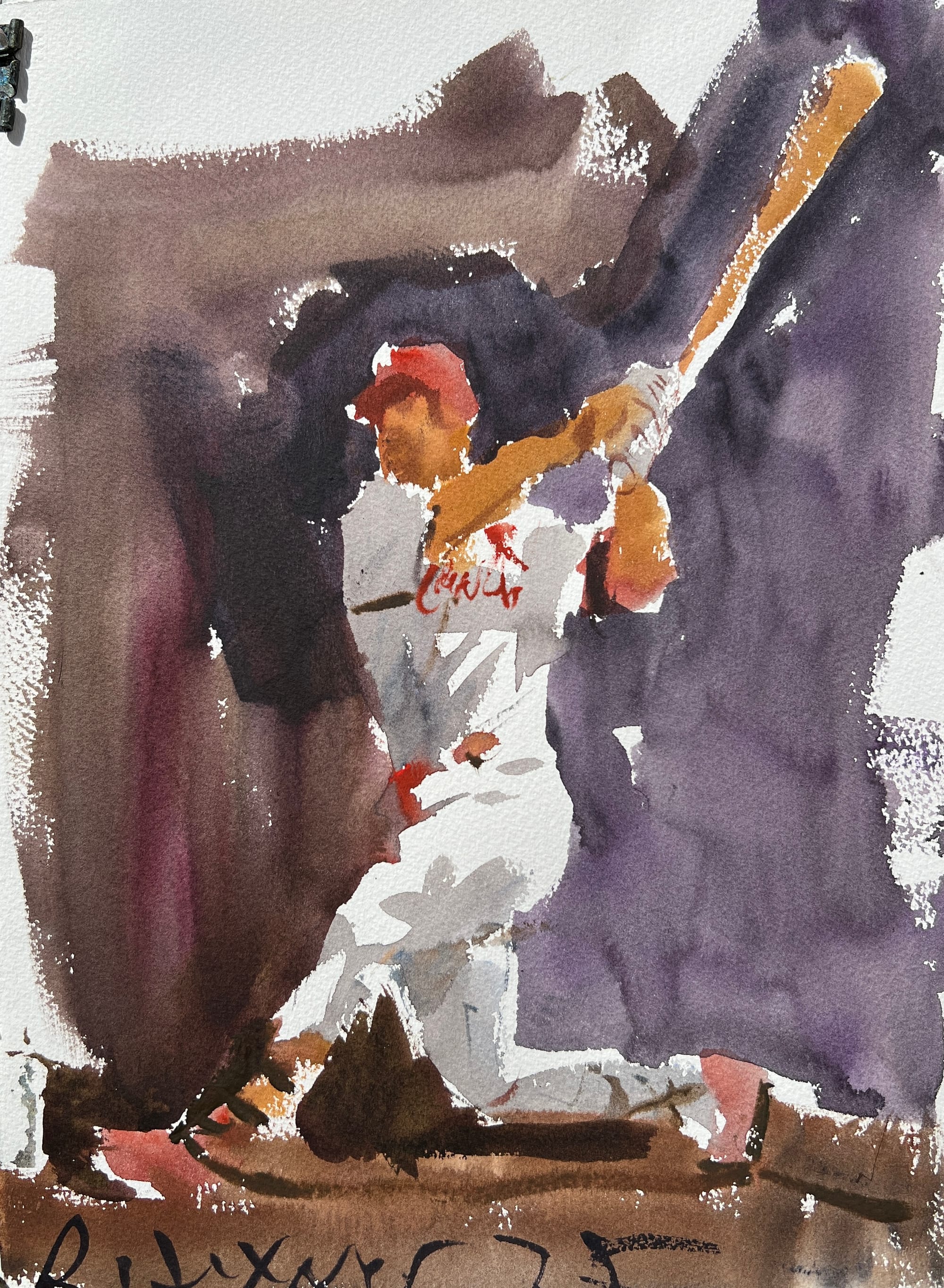 Original Mark McGwire baseball painting by Robert Joyner