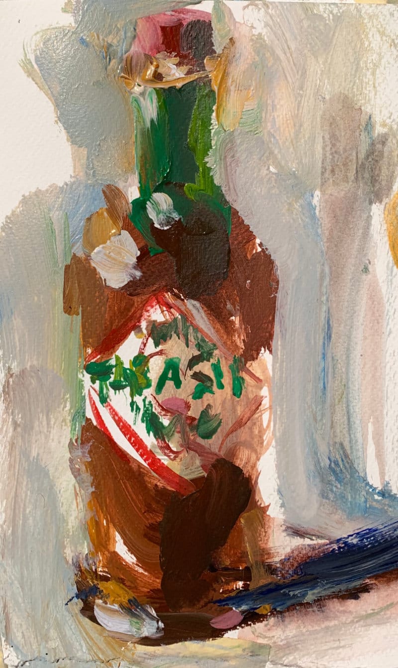 How to paint loose with acrylics - demo pic