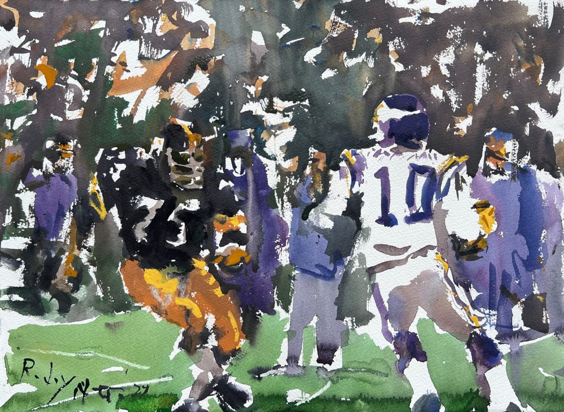 Steel curtain steelers defense painting by Robert Joyner