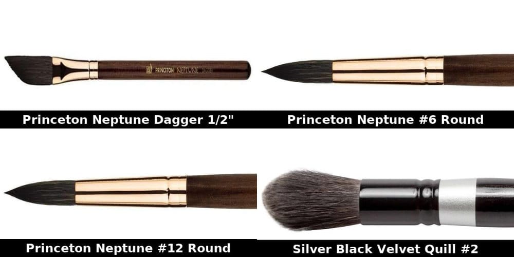 Watercolor brushes I trust, use and recommend