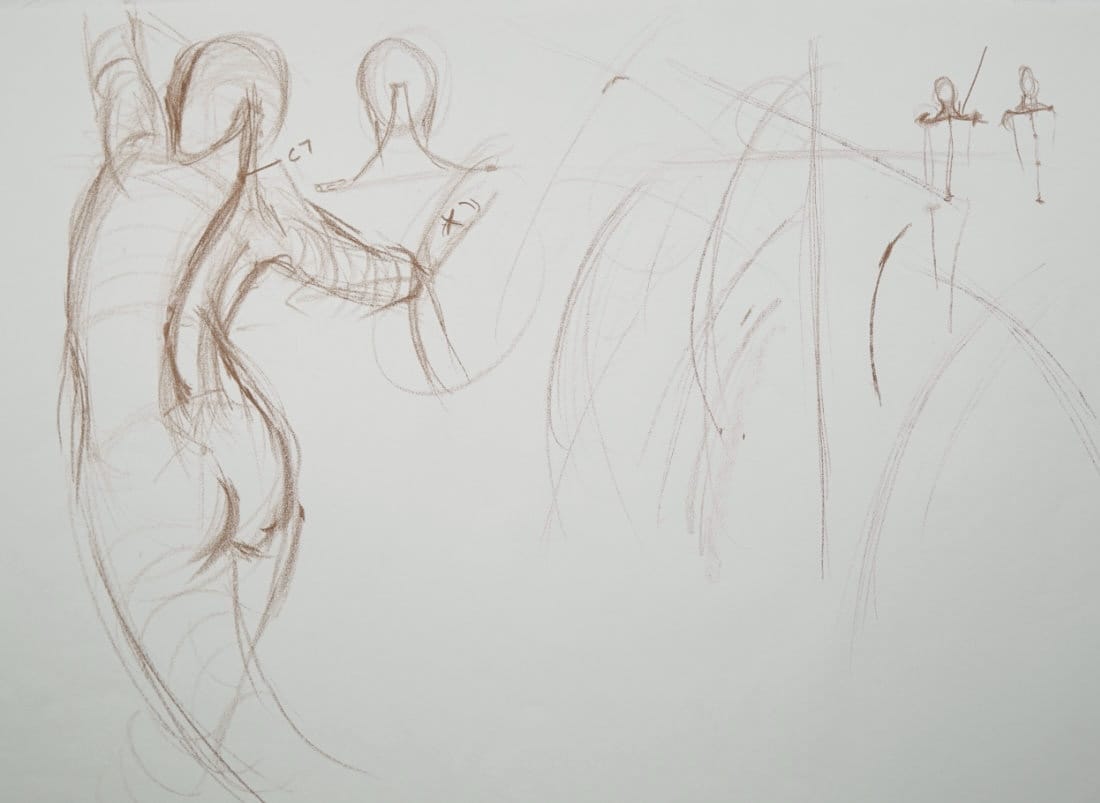 Figure Drawing Demo One: Back Pose Step-by-Step Process