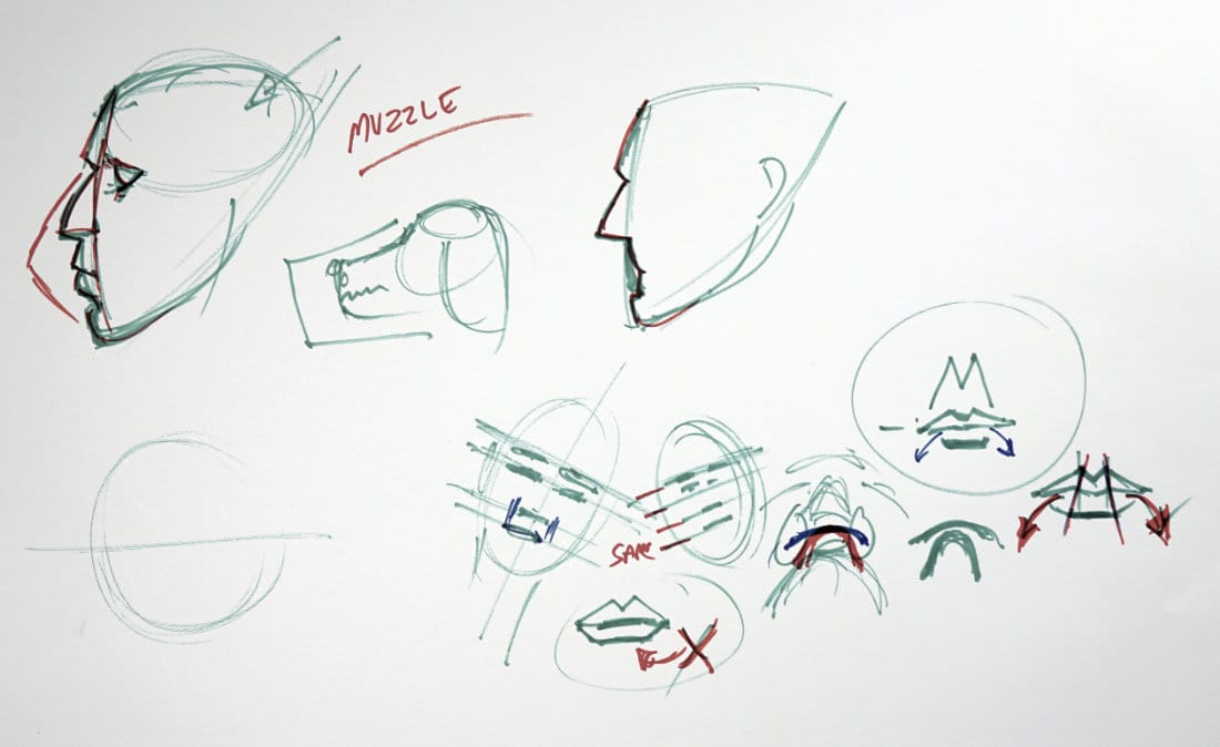 Mouth drawing demo showing how to draw the mouth using the muzzle form and lip structure for realistic portraits.