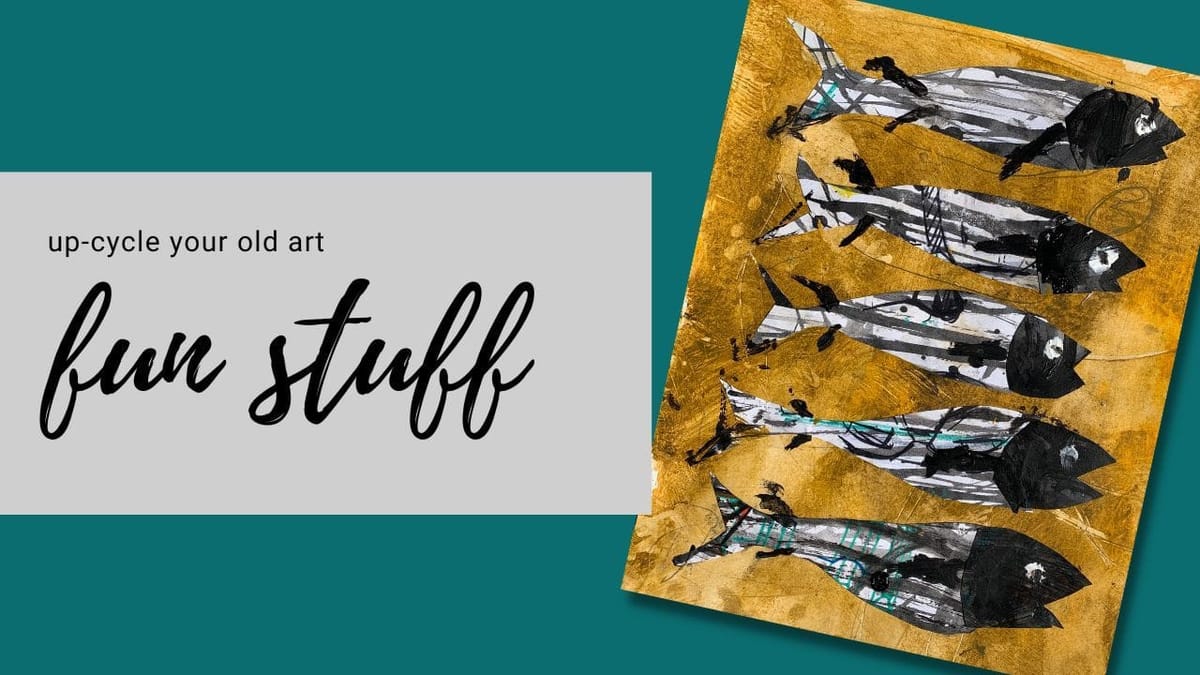 Great Way to Recycle Your Bad Drawings and Paintings