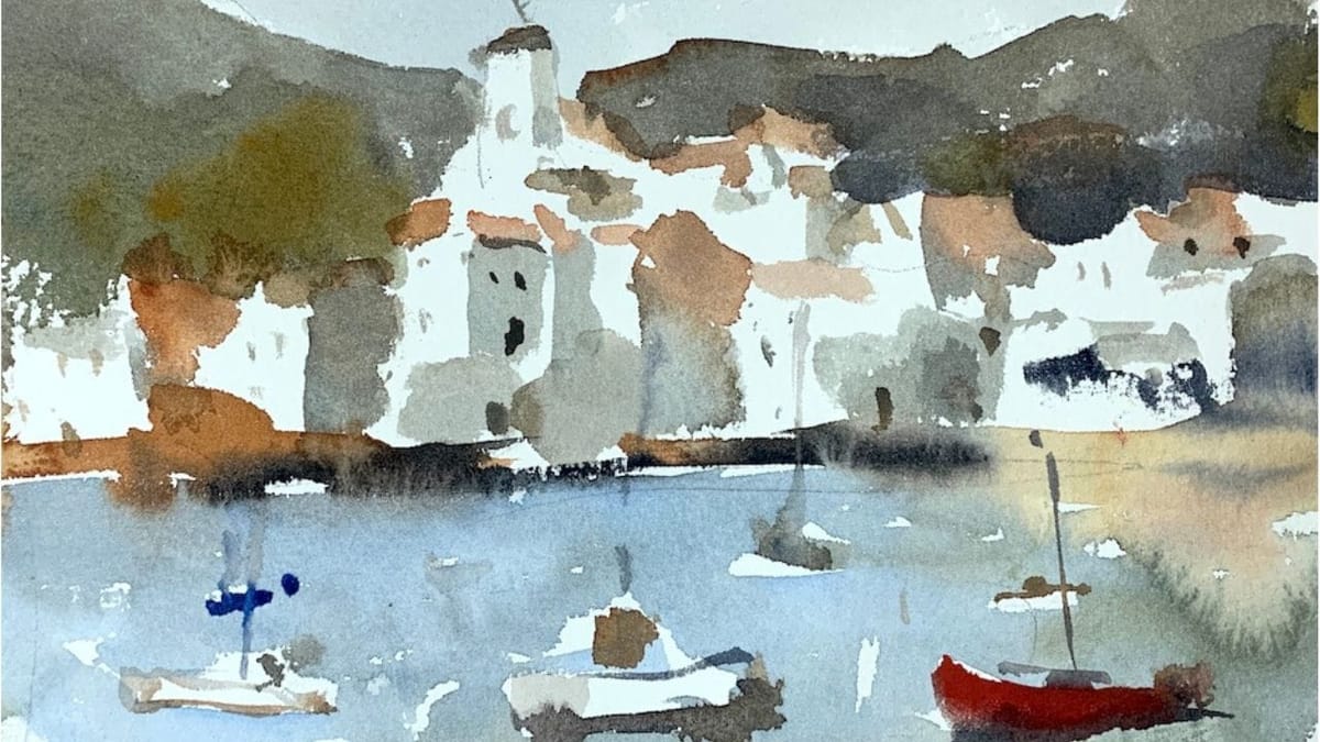 Negative Space Techniques: A Fantastical Watercolor Landscape Tutorial