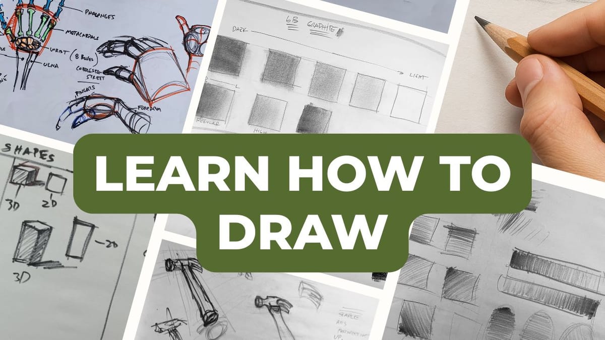 Learn how to draw with free online tutorials and courses, including hand drawing, figure drawing, and sketching fundamentals for beginners.