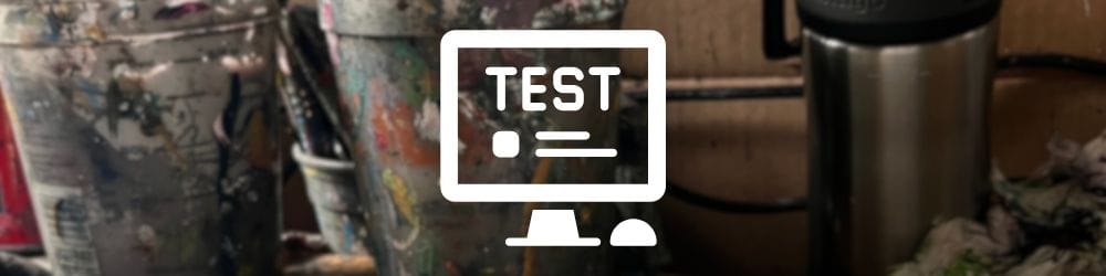 The 2-Minute Building Challenge - hero image with studio background image and test symbol
