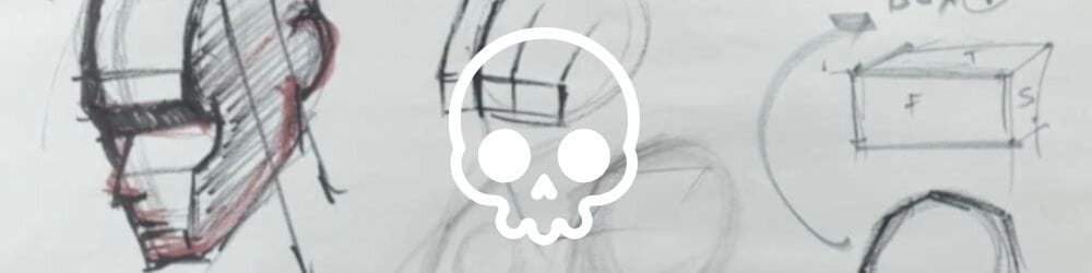 Box Construction Part 5 hero image with head drawing and skull symbol