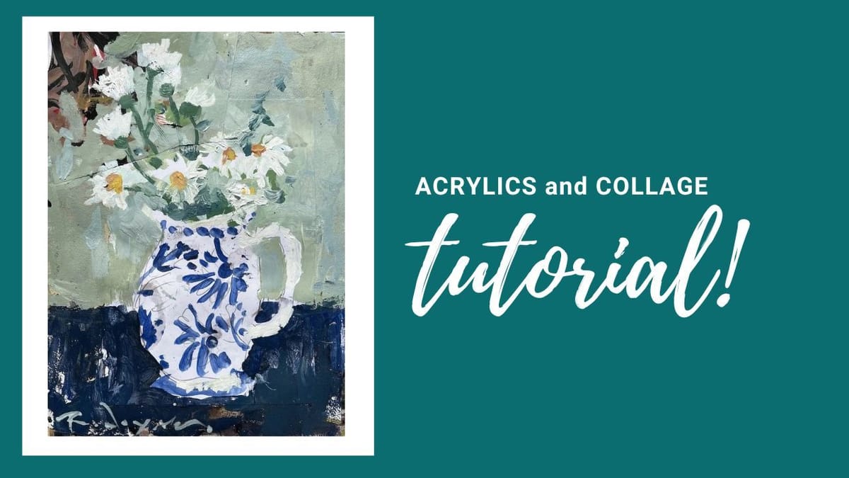 Learn to Paint Abstract Flowers with Collage