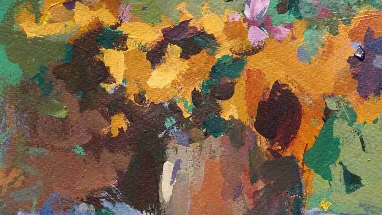 Beginner Sunflower Acrylic Painting Video Tutorial