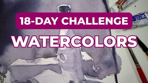 18-Day Watercolor Challenge – Free, No Signup Needed