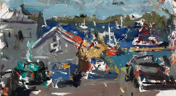 Expressive Abstract Coastal Art