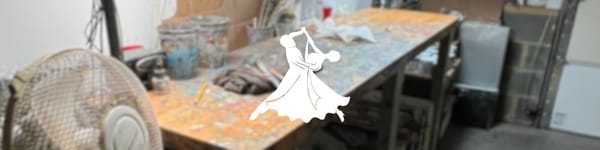 hero image showing watercolor paper background with magenta silhouette of ballroom dancers, symbolizing choosing the right watercolor paper as a perfect partner.
