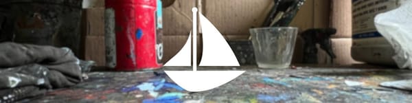 Learn the garage studio artist way - collage with scrap paper and acrylics on Bristol