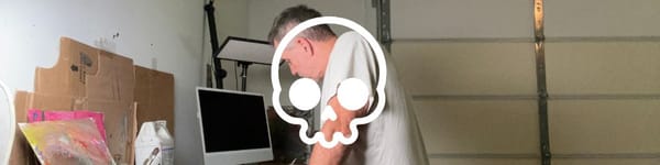 How to Draw Head Angles - hero image with art studio background image and skull symbol
