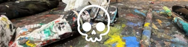 Neck Anatomy and Construction hero image with art table image and skull symbol