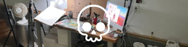 Skull Profile Proportions - hero image with studio background pic and skull symbol