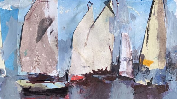 How to Collage Landscapes With Sailboats
