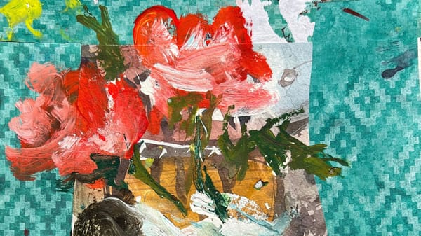 Mixed Media Abstract Flower Painting Tutorial