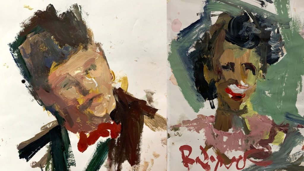 5 Minute Abstract Portraits Tutorial with Acrylics