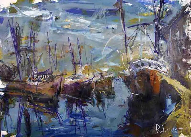 Abstract Painting Styles and Subjects with Seascape