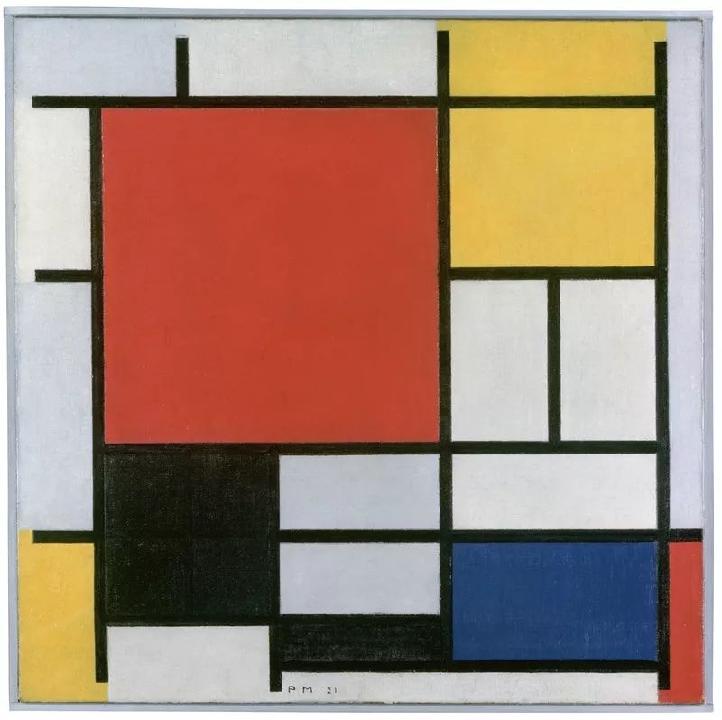 Abstract art by Piet Mondrian