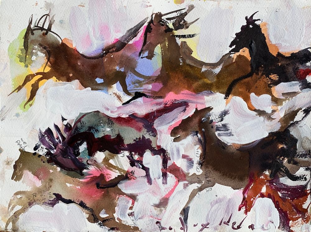 How to Paint Abstract Mixed Media Horses