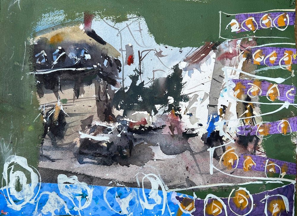 Explore Mixed Media and Collage Landscape Painting Ideas