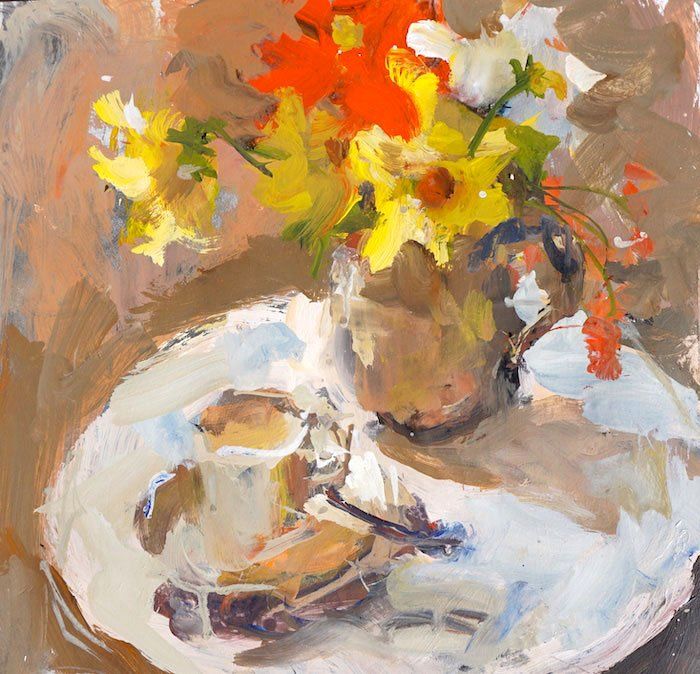 Learn How to Paint Still Life with Flowers using Acrylics